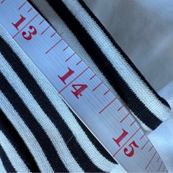 Toad&Co Women’s Paseo Pencil Skirt – Black & White Stripe, Stretch Pull-On - Picture 7 of 8